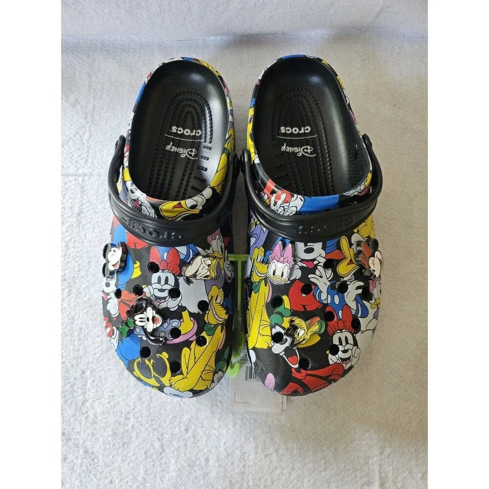 Crocs Disney Mickey And Friends Classic Clog Mens M11 Black NWT 21148290H